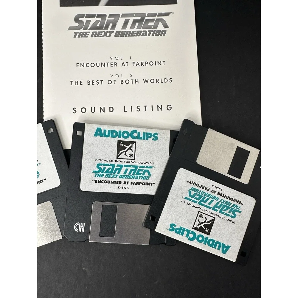 Star Trek The Next Generation Encounter At Farpoint Windows 3.1 Floppy disks